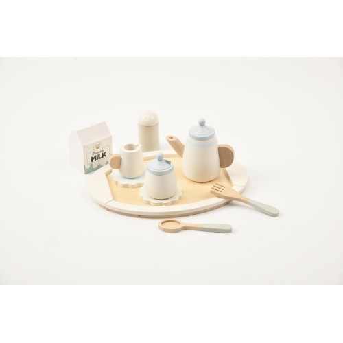 Wooden afternoon tea set