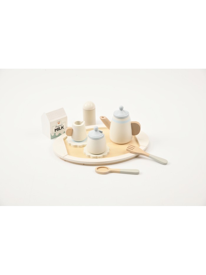 Wooden afternoon tea set