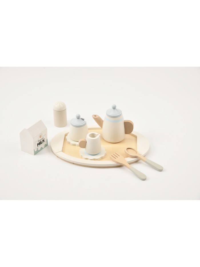 Wooden afternoon tea set