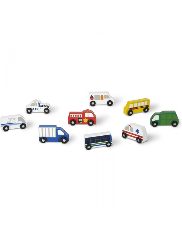 Color wooden car toys