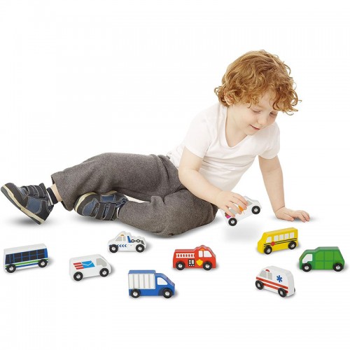 Color wooden car toys