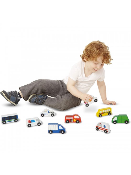 Color wooden car toys