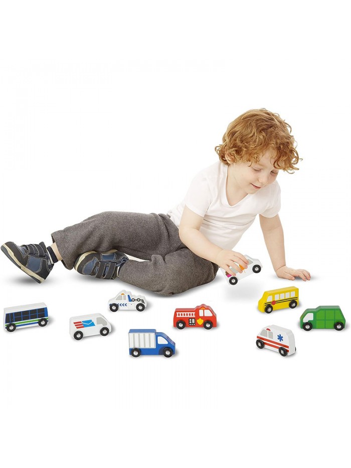 Color wooden car toys