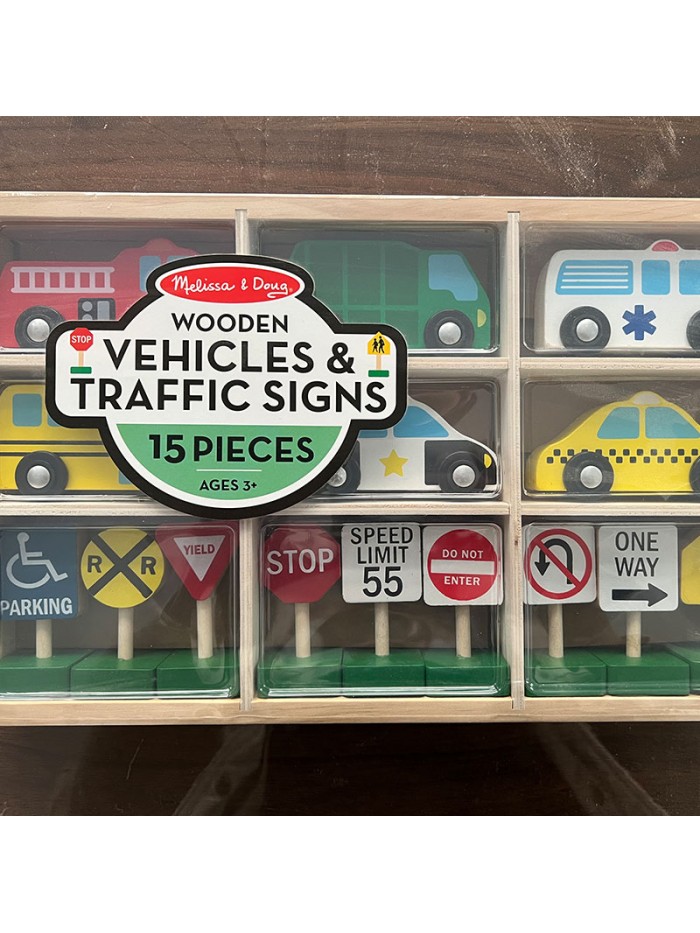 wooden vehicle&traffic signs